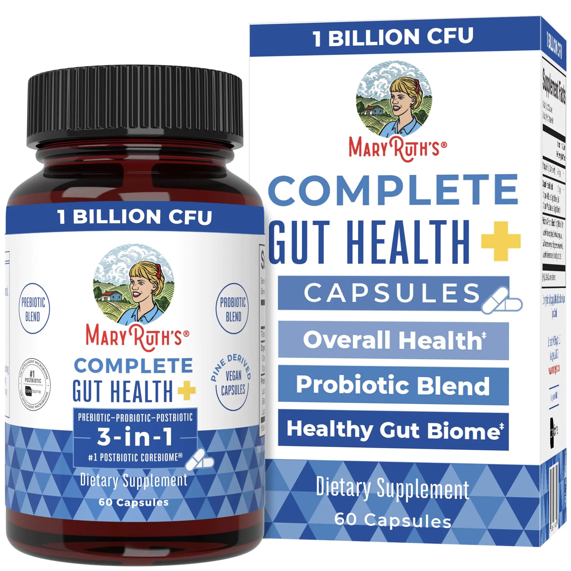 3-in-1 Probiotics for Complete Gut Health 1 Billion CFU, 30 ct