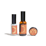 Three Urb Apothecary skincare products, including Willow Cleanser, Sweetgrass, and Pot of Gold, sit on a white background.
