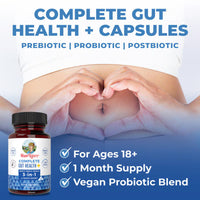 Complete Gut Health+ 3-in-1 Pre, Pro, and Postbiotic, 30 Servings
