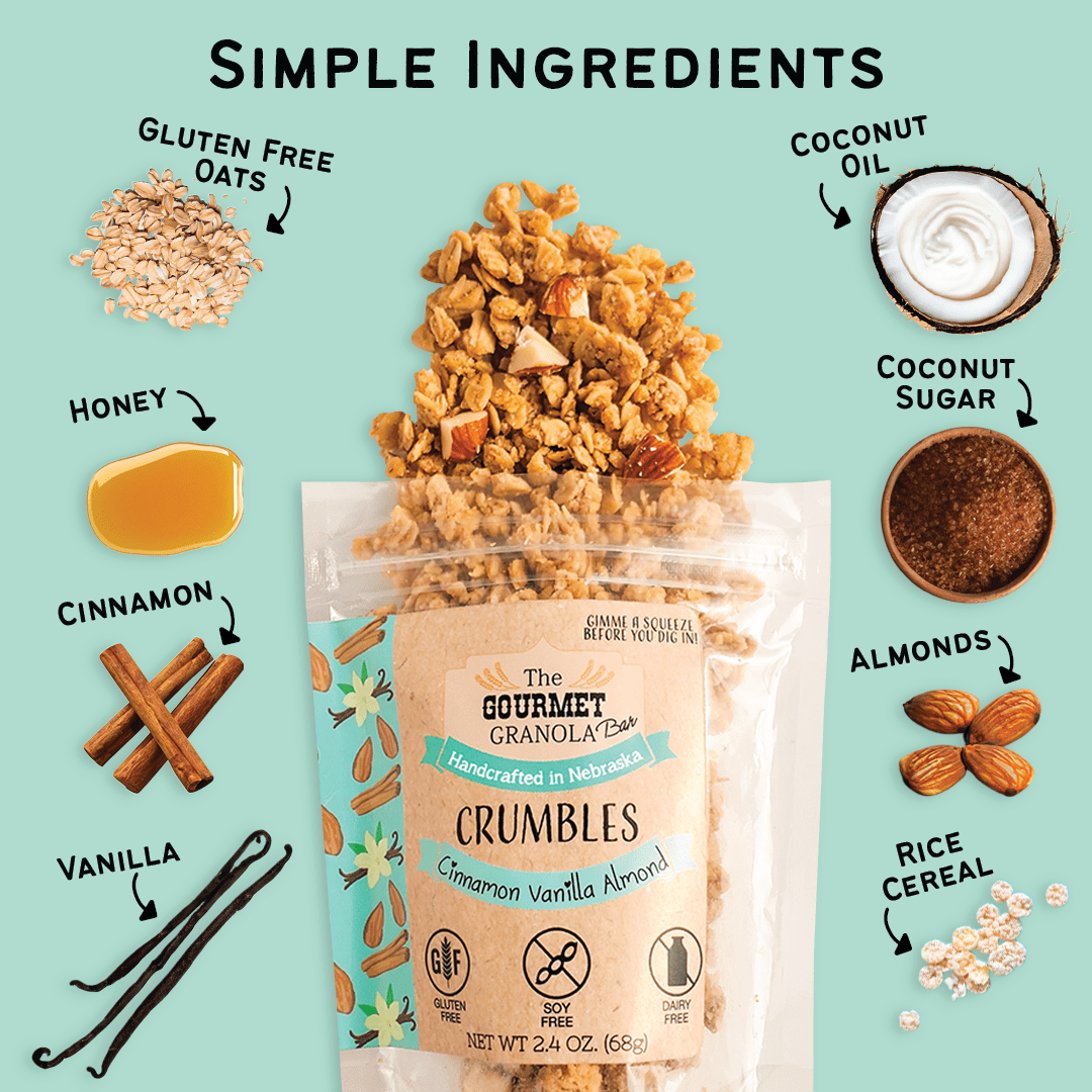 Cinnamon Vanilla Almond Crumbles