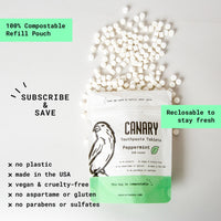 Canary Toothpaste Tablets – 4 Pack Sampler