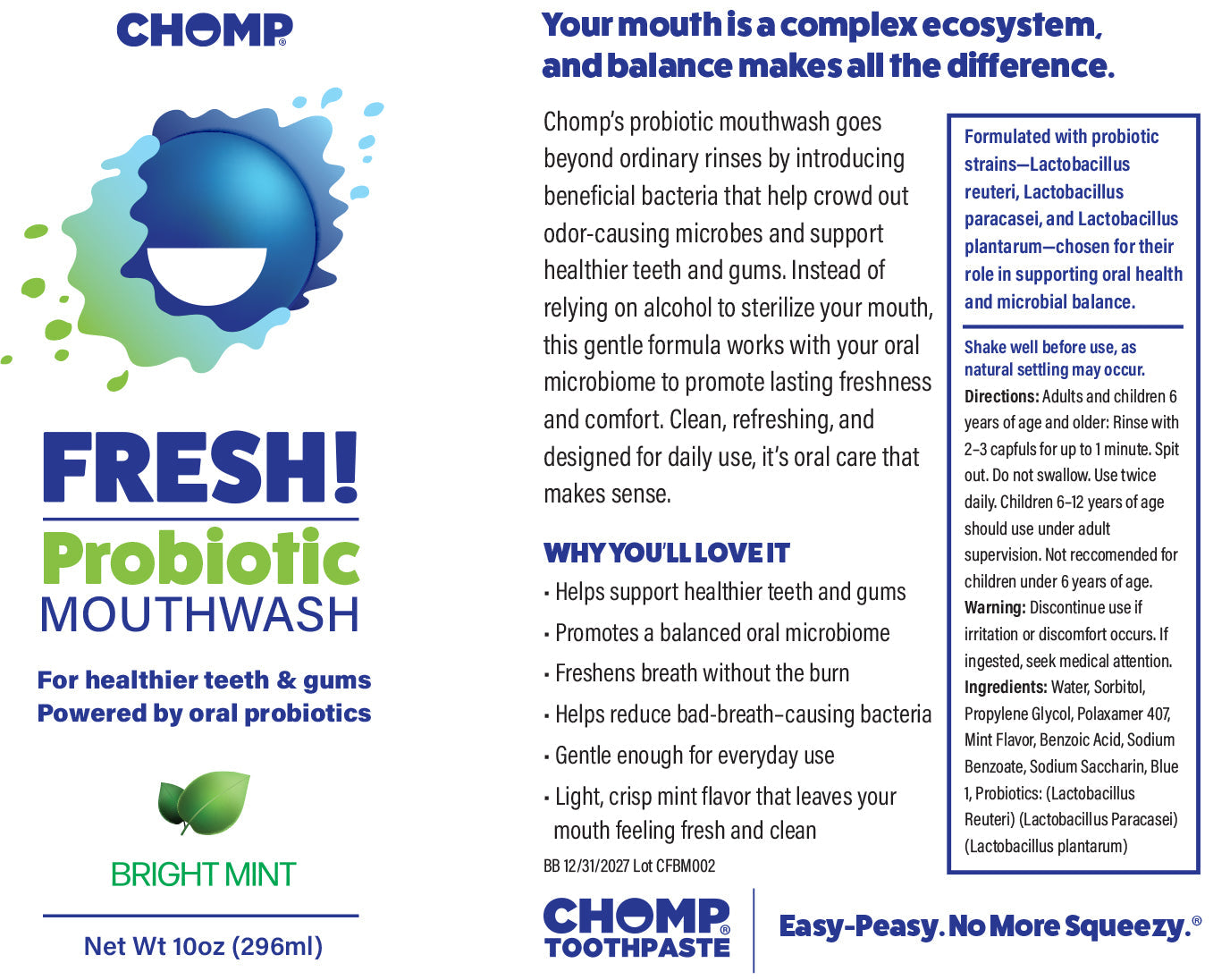FRESH! Probiotic Mouthwash