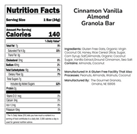 Cinnamon Vanilla Almond Granola Bars