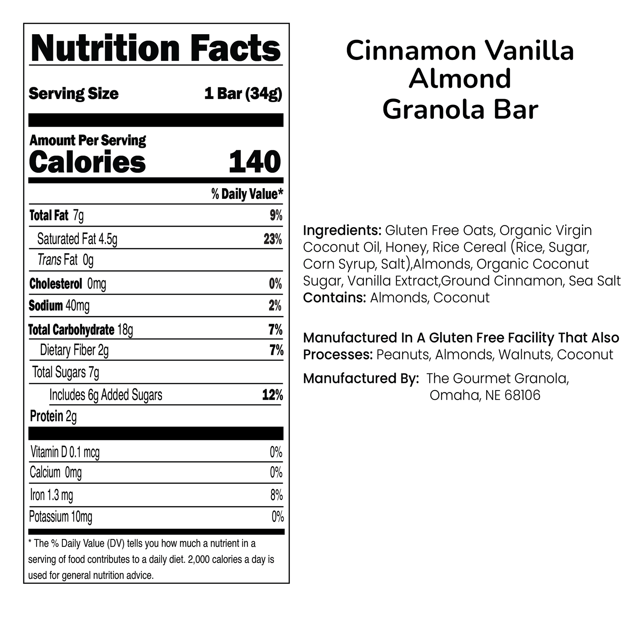 Cinnamon Vanilla Almond Granola Bars