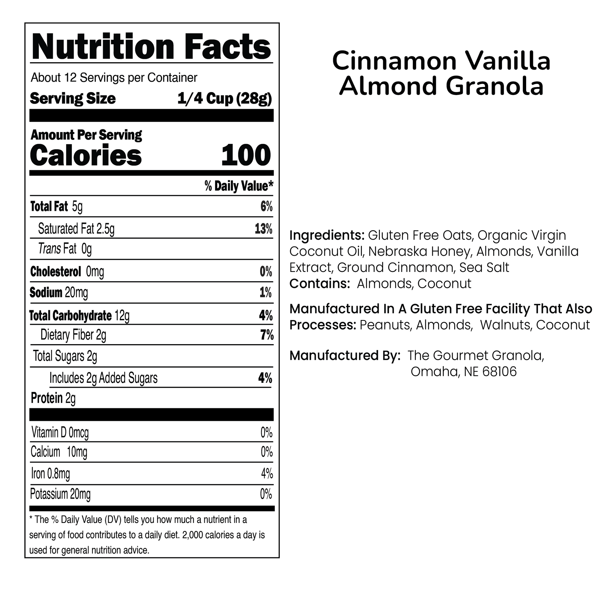 Cinnamon Vanilla Almond Granola