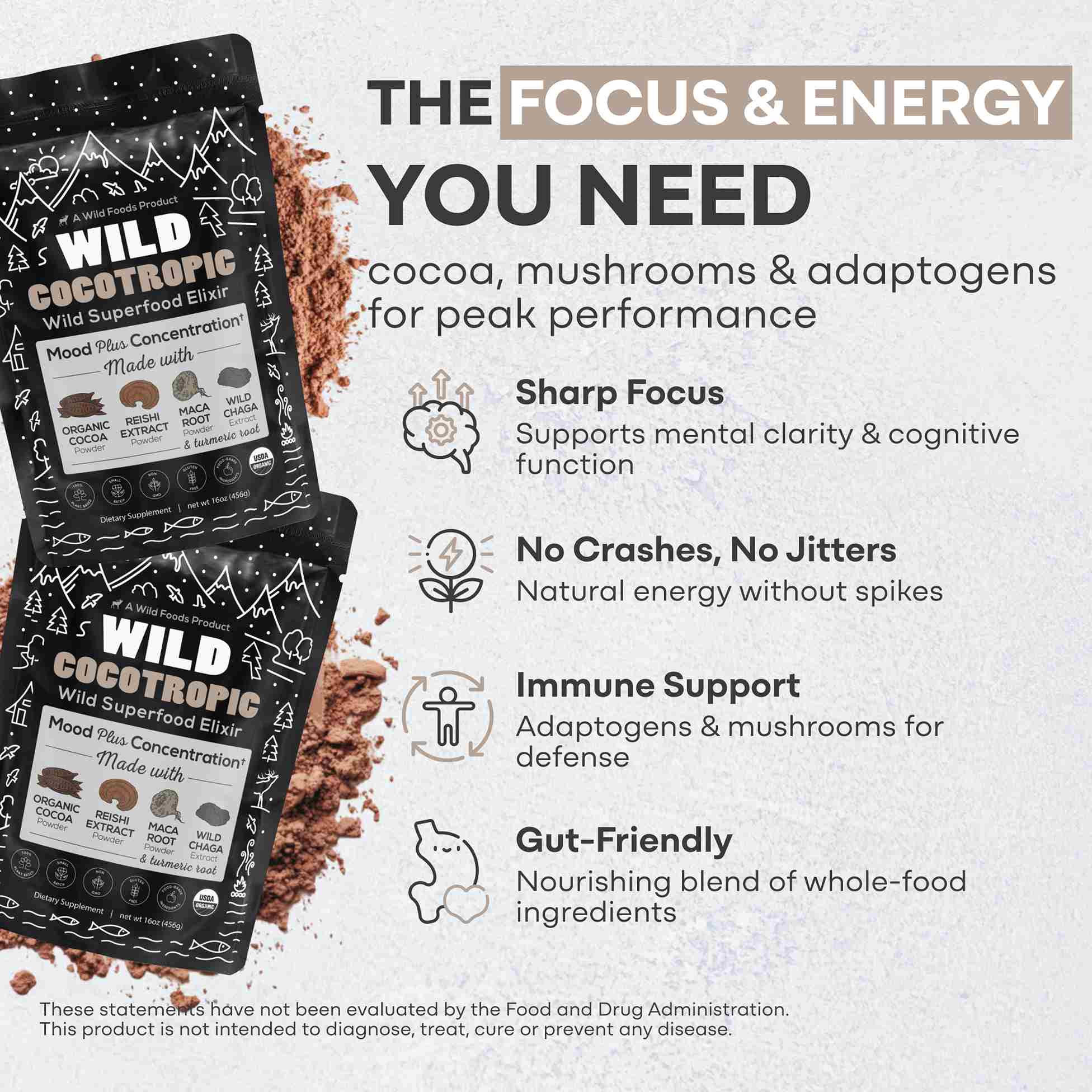 CocoTropic Organic Mushroom Mix for Energy & Focus