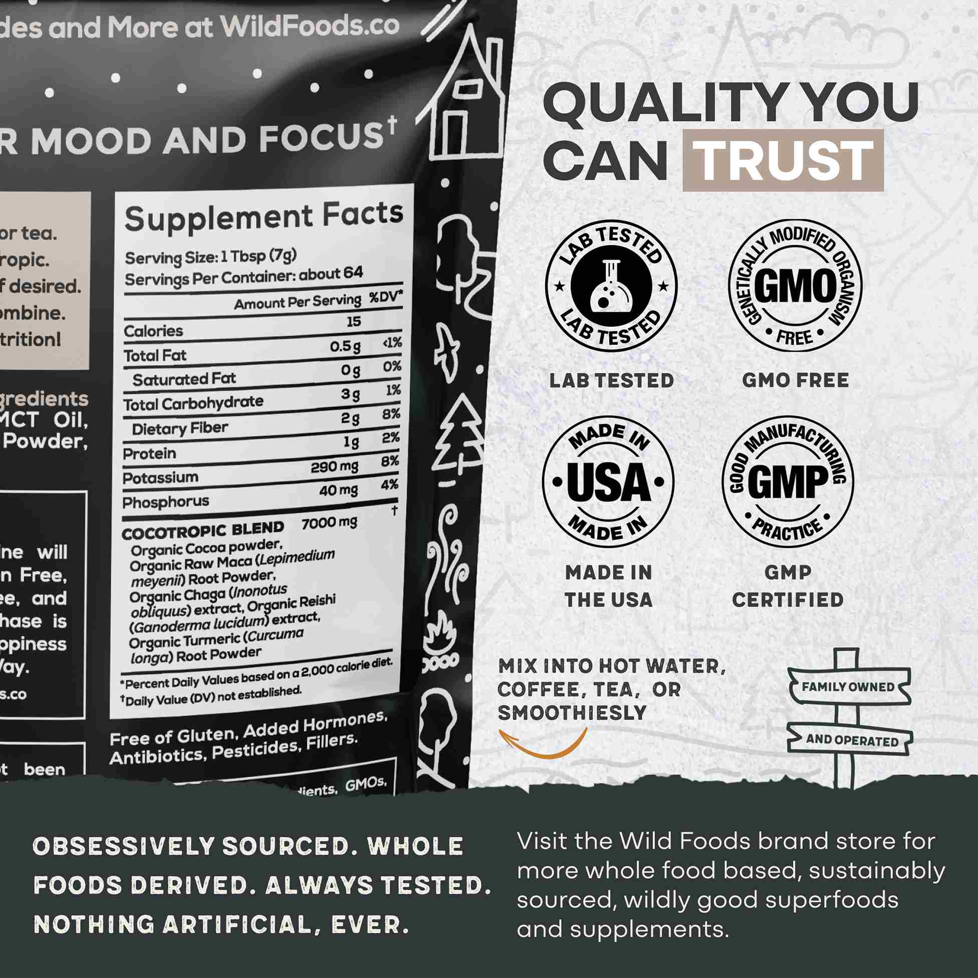 CocoTropic Organic Mushroom Mix for Energy & Focus