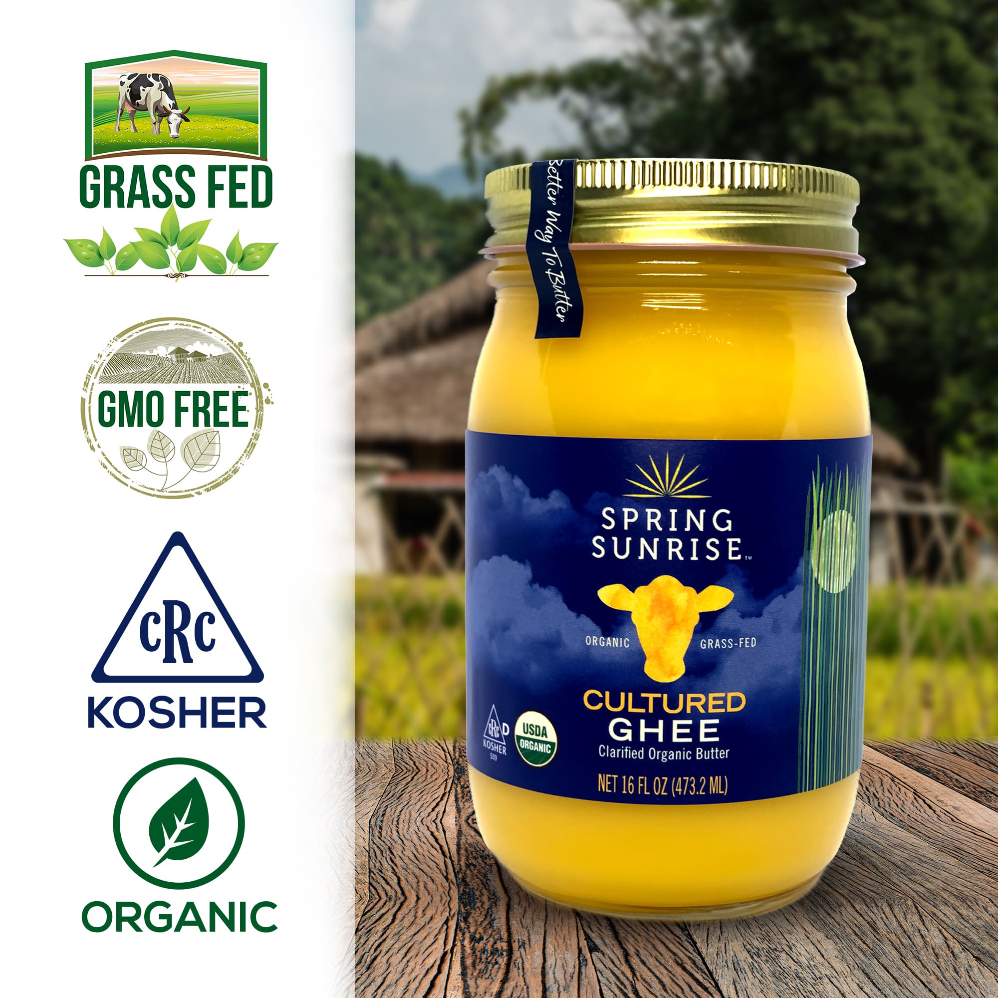 Organic Grass-Fed Cultured Ghee