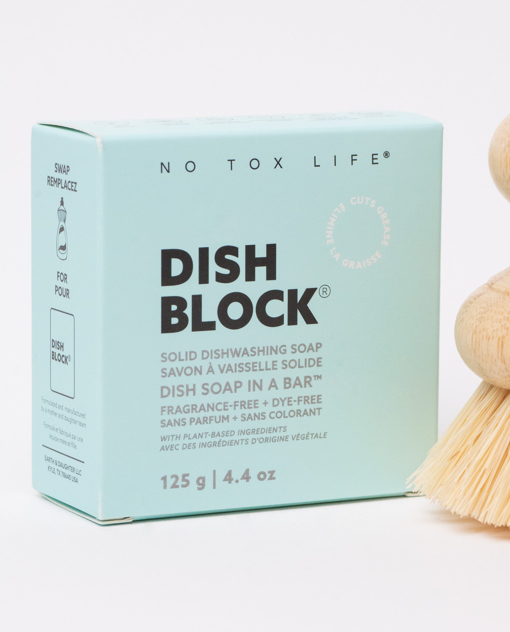 DISH BLOCK® solid dish soap - 4.4 oz (125g) bar - Fragrance Free