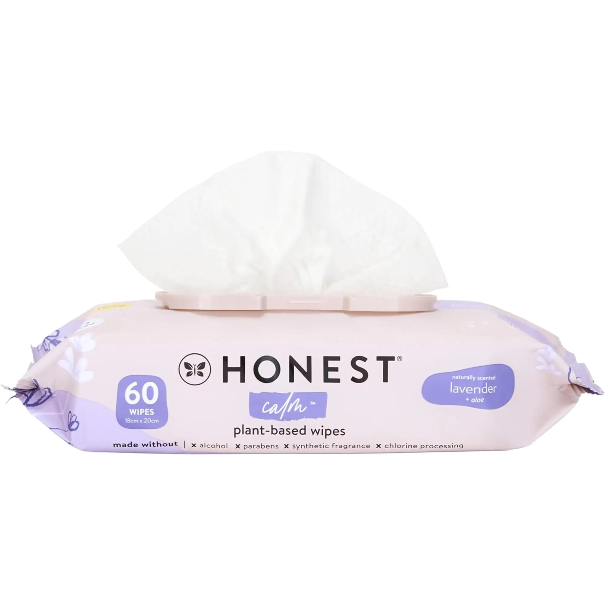 Calm + Cleanse Naturally Scented Wipes - Lavender 60 Count