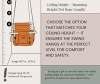 Premium Outdoor High Back Swing – Wheat