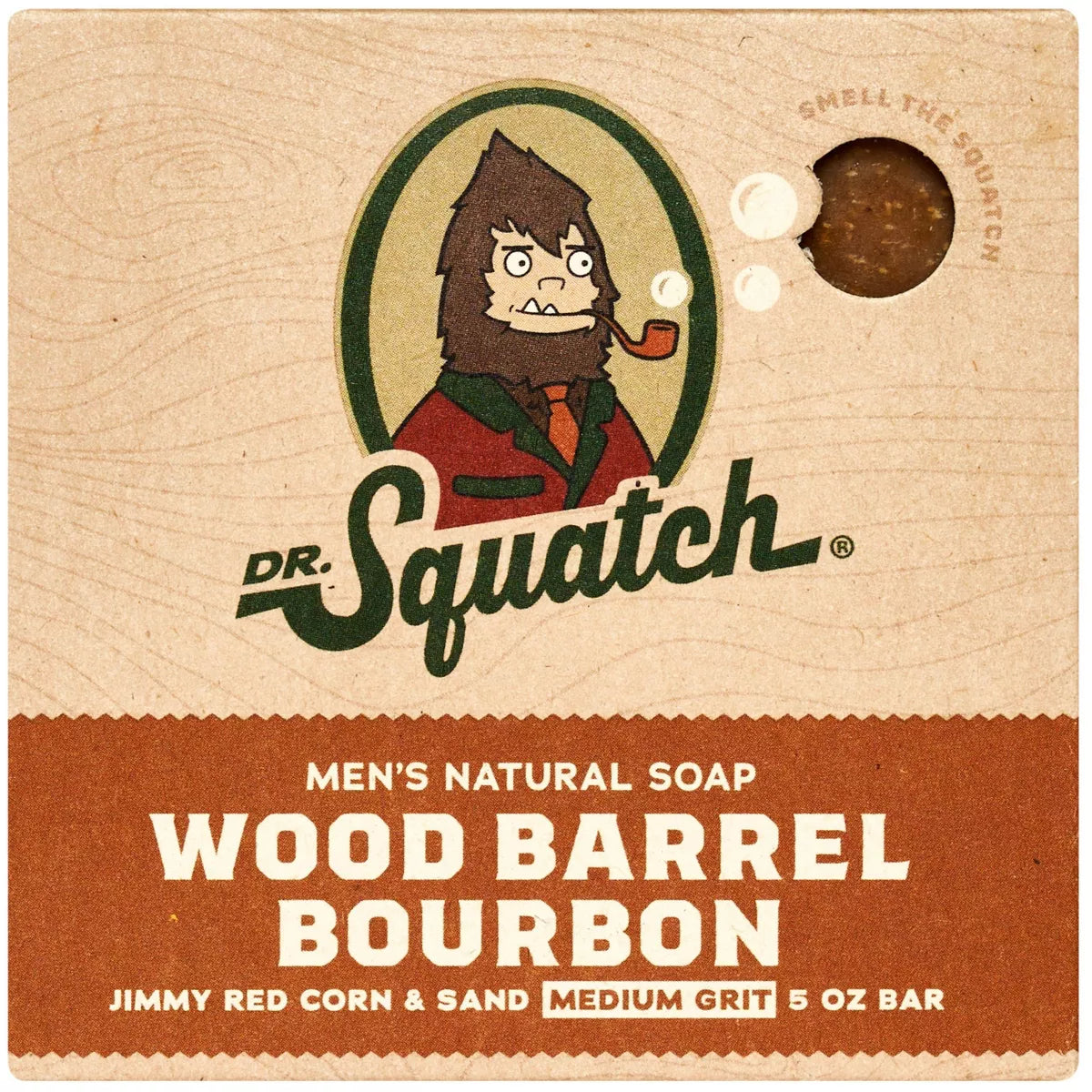 Wood Barrel Bourbon Bar Soap for Men