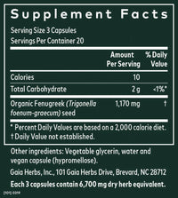 Fenugreek Seed Lactation Aid, 20 Servings