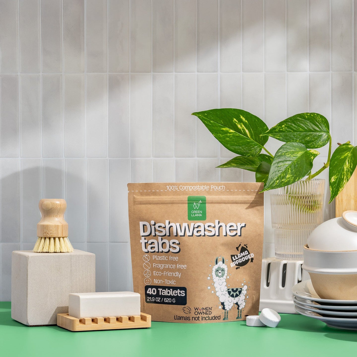 Dishwashing Starter Kit with Tablets and Soap Bar