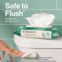 Flushable Fragrance-Free Wipes, Tropical Leaves, 336ct (8 Packs of 42)