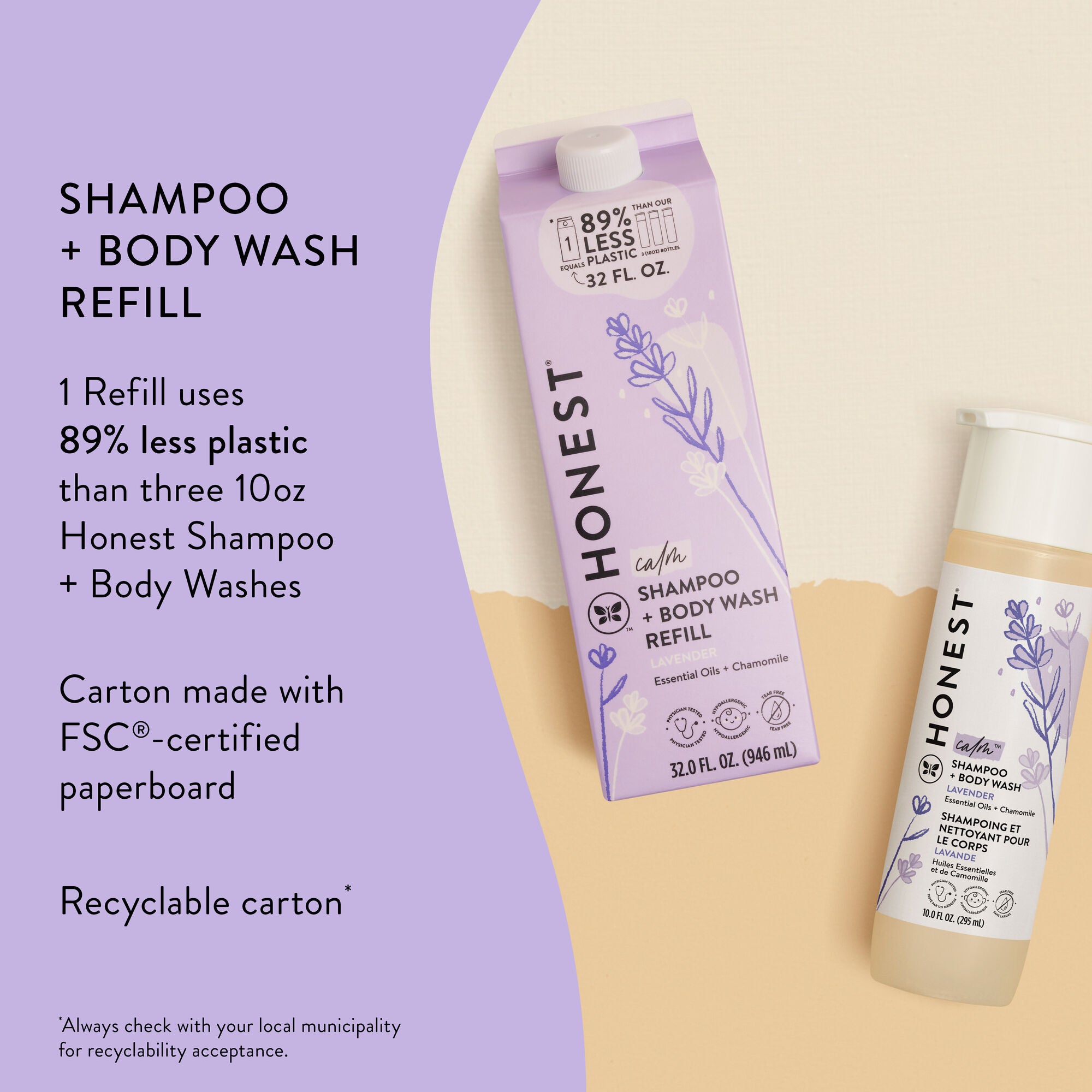Calm Lavender 2-in-1 Shampoo + Body Wash Refill