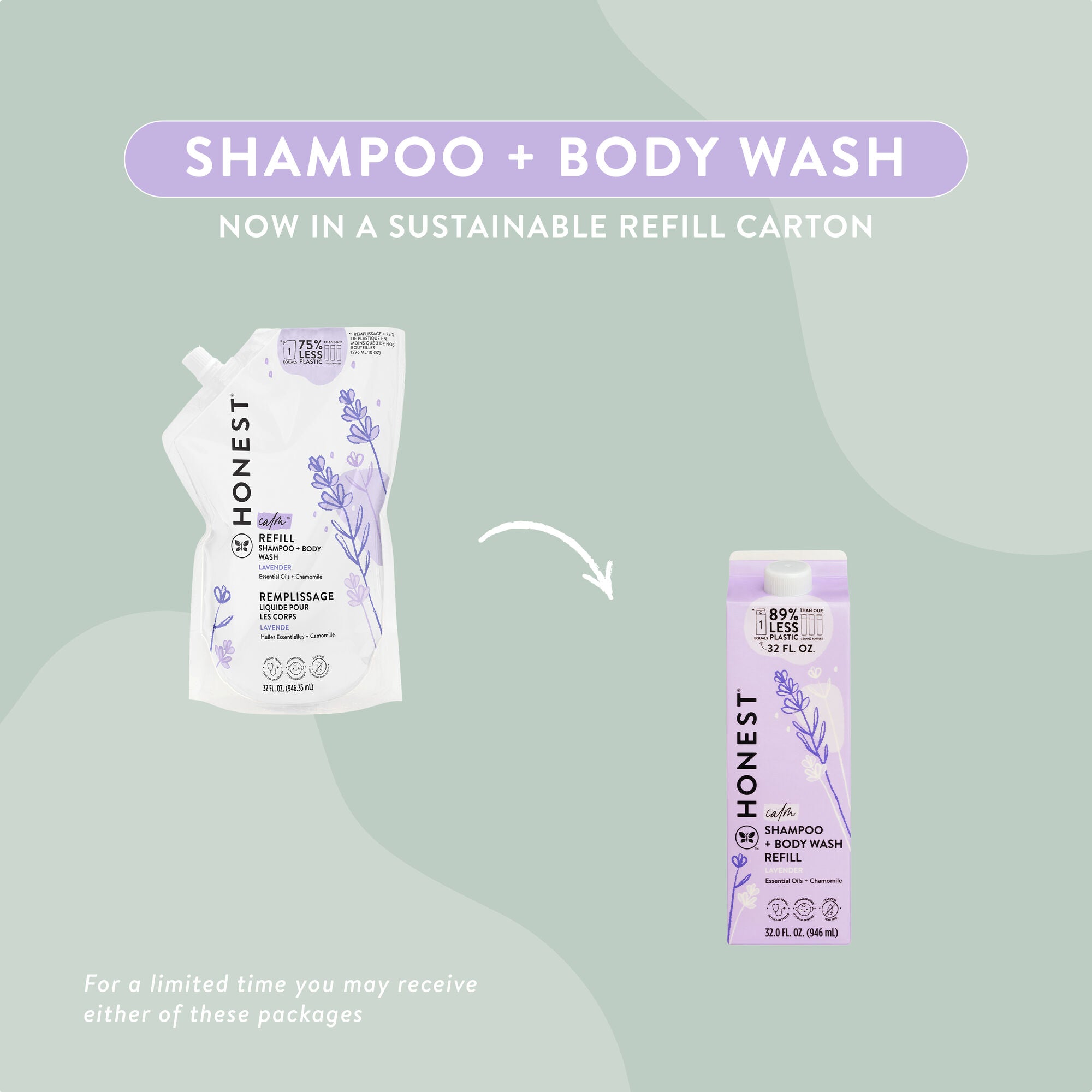 Calm Lavender 2-in-1 Shampoo + Body Wash Refill