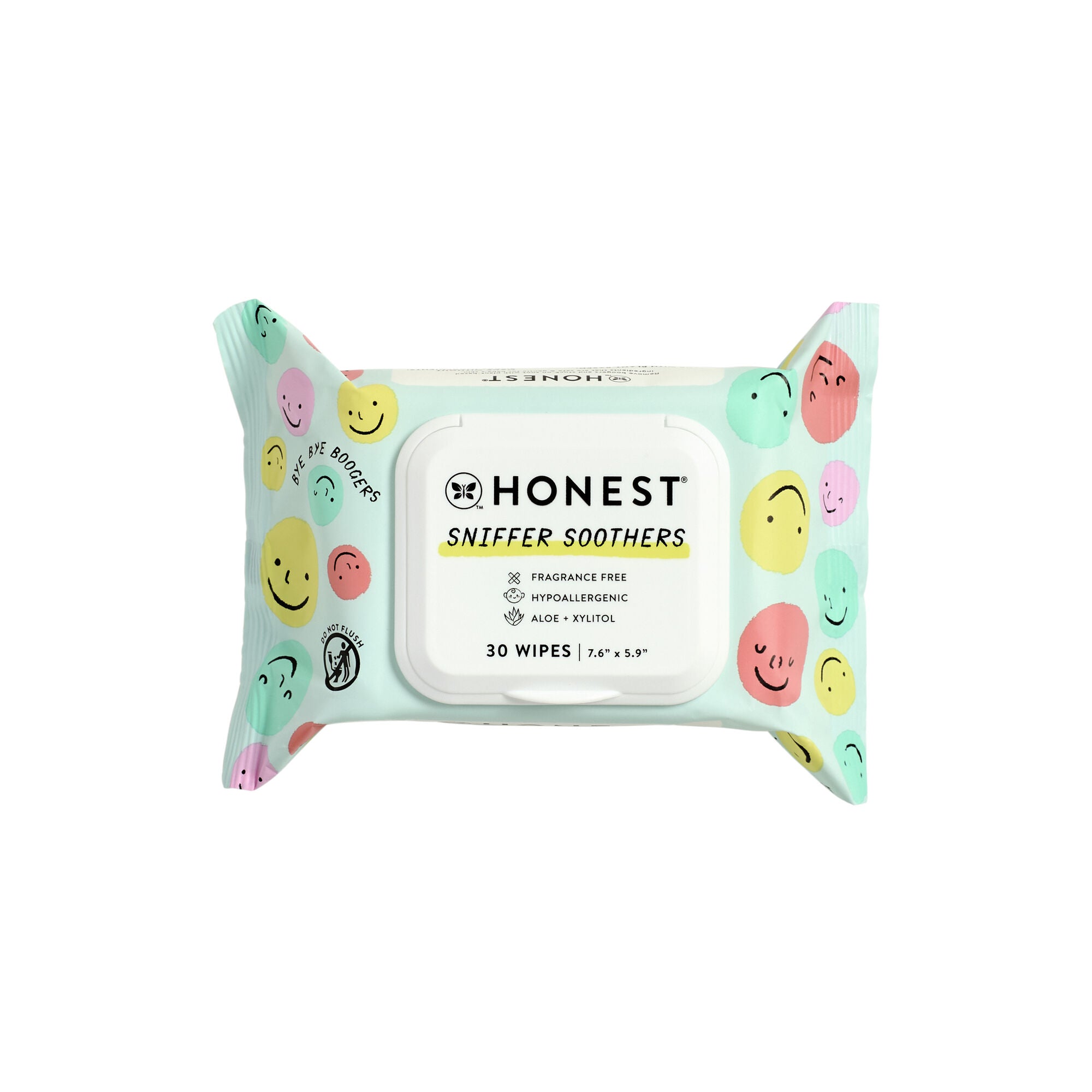 Sniffer Soothers Fragrance-Free Nose + Face Wipes, 60ct (2 packs of 30)