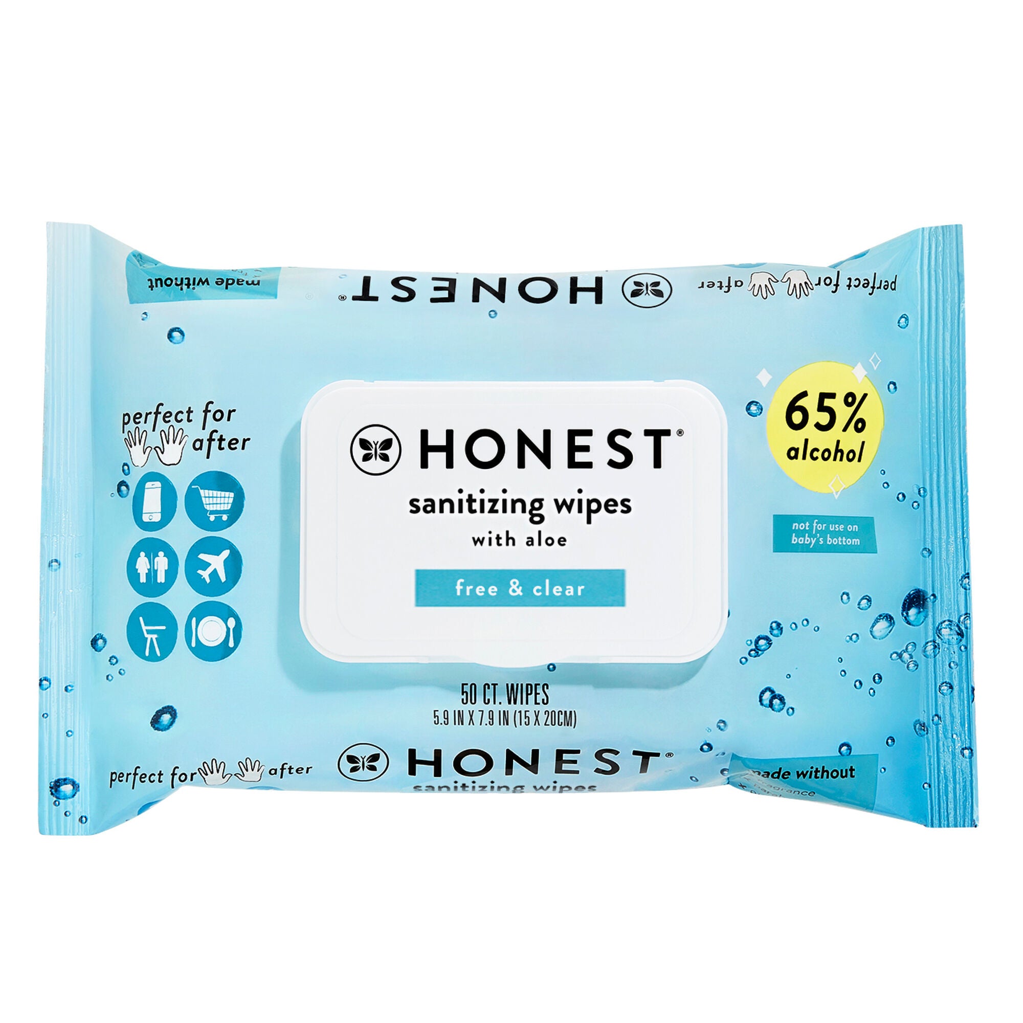 Free + Clear Sanitizing Alcohol Wipes, 50ct