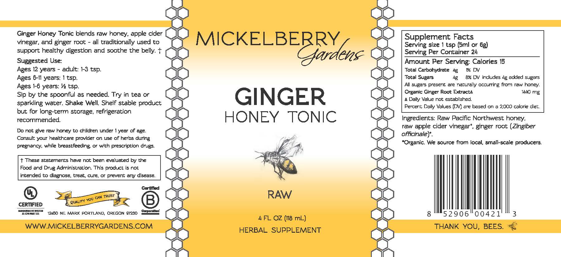 Ginger Honey Tonic
