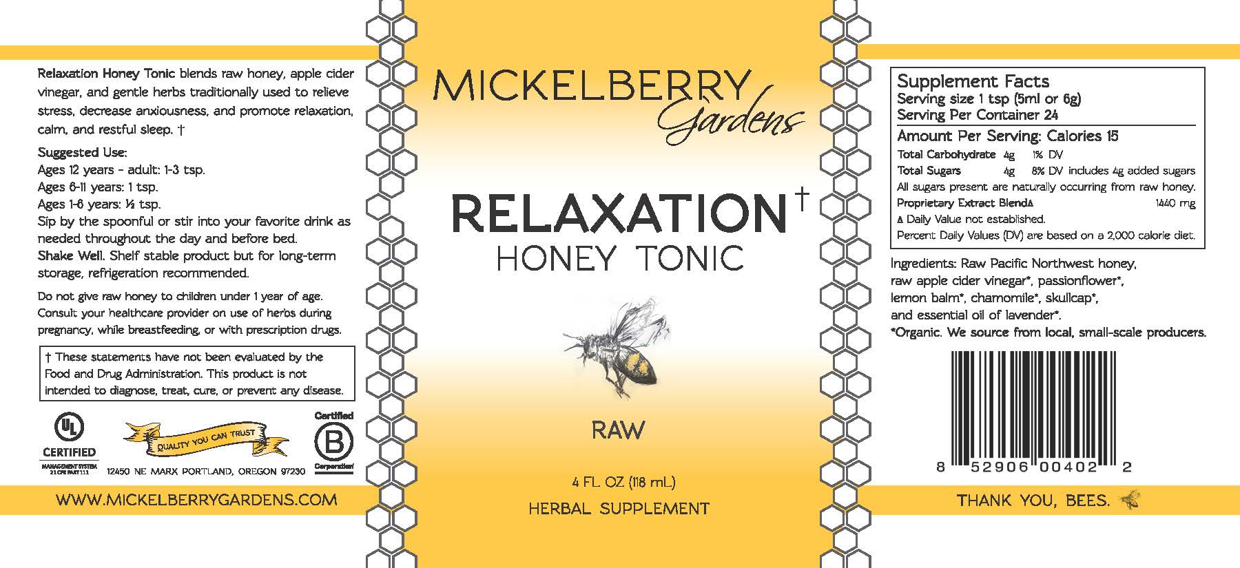 Relaxation Honey Tonic