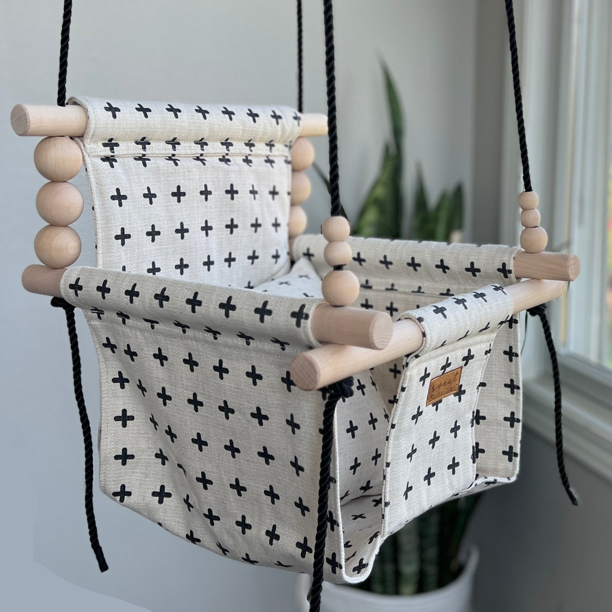 Indoor Swing – Swiss Cross Oatmeal and Black