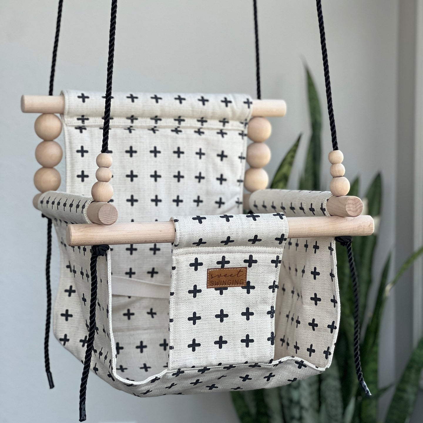 Indoor Swing – Swiss Cross Oatmeal and Black