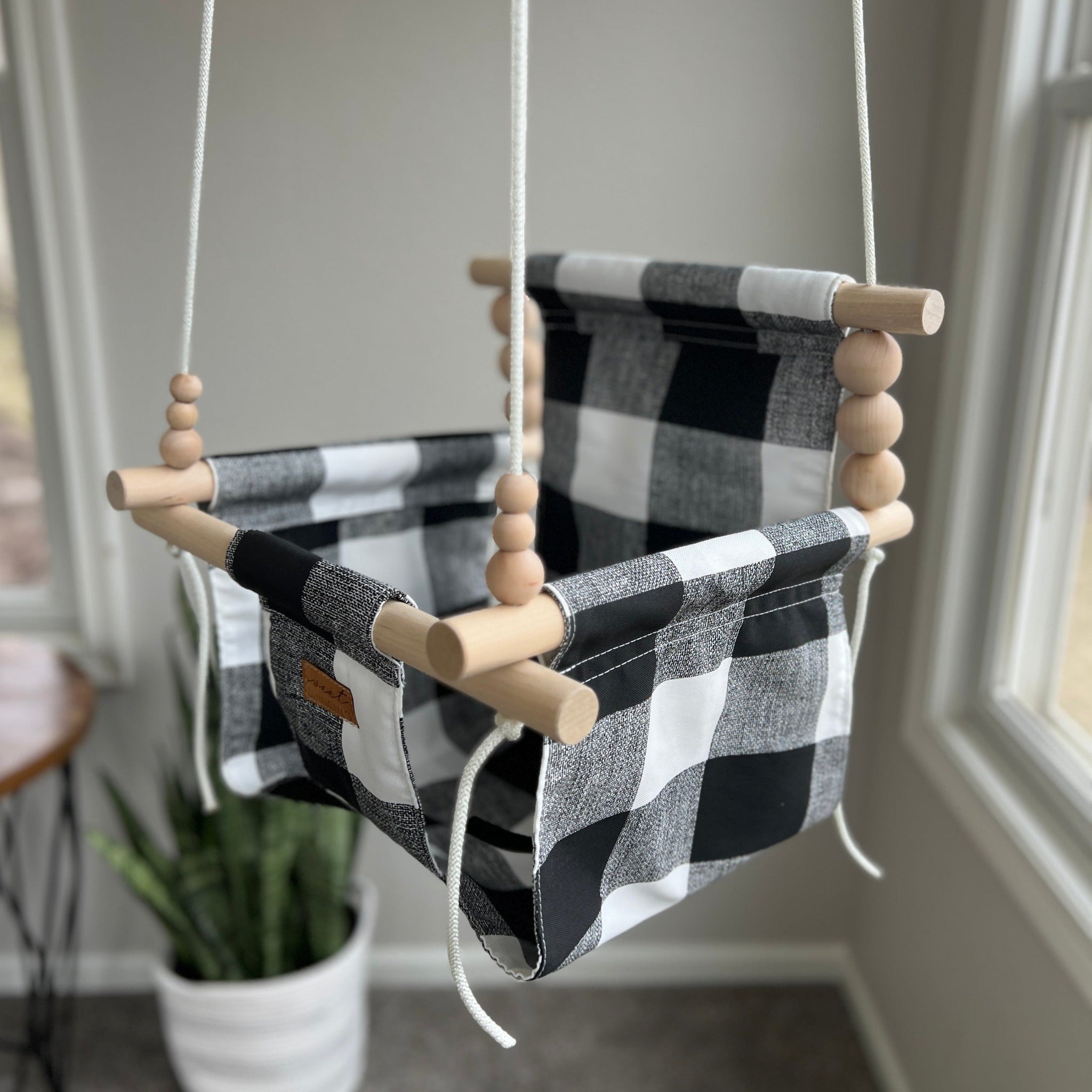 Indoor Swing – Black Buffalo Check