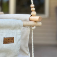 Premium Outdoor High Back Swing – Wheat