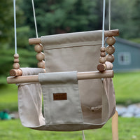 Premium Outdoor High Back Swing – Wheat