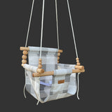 Outdoor High back Swing – Gray Buffalo Check