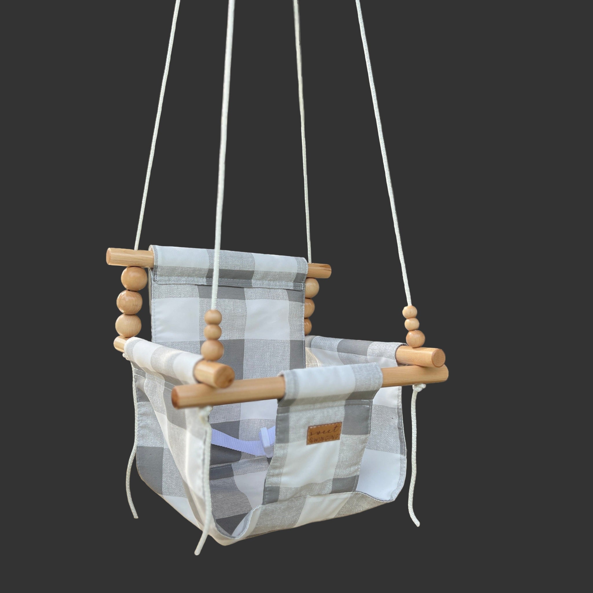 Outdoor High back Swing – Gray Buffalo Check