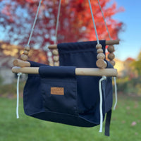 Premium Outdoor High Back Swing – Navy
