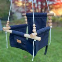 Premium Outdoor High Back Swing – Navy