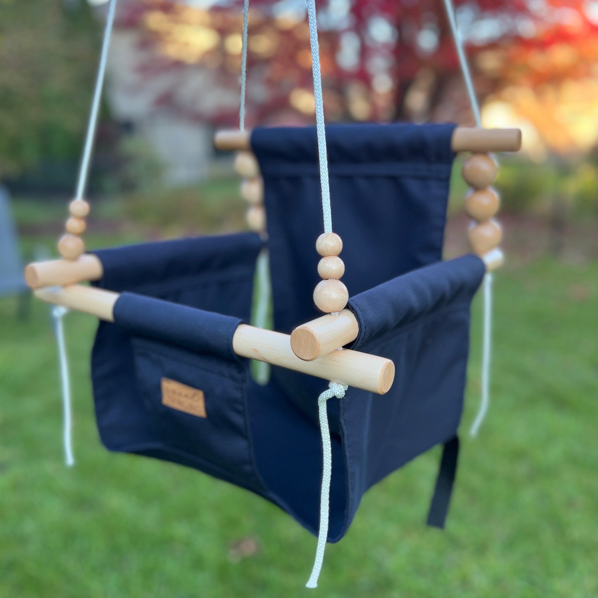 Premium Outdoor High Back Swing – Navy