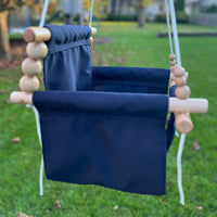 Premium Outdoor High Back Swing – Navy