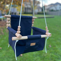 Premium Outdoor High Back Swing – Navy