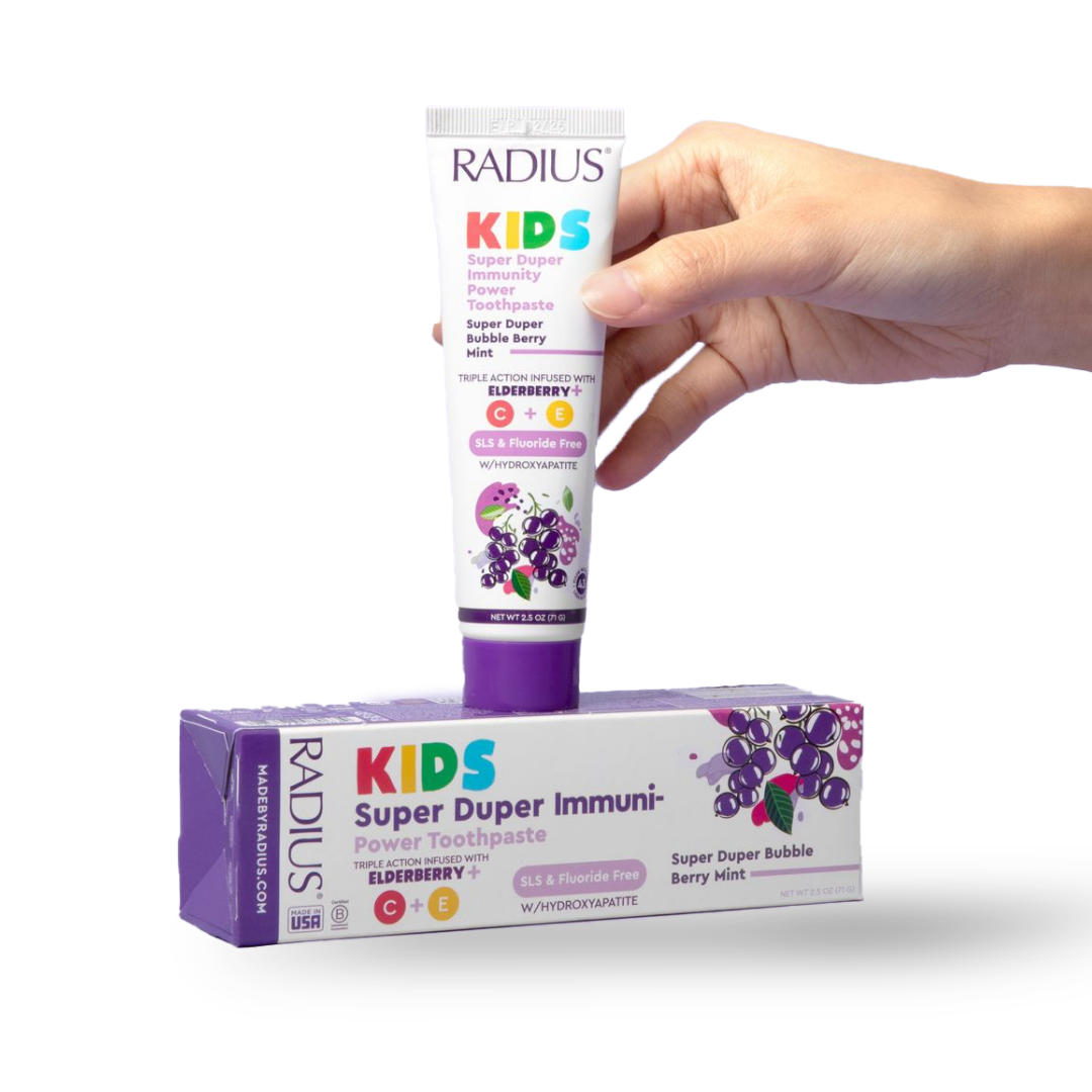 Kids Super Duper Immune Support Toothpaste in Bubble Berry Mint
