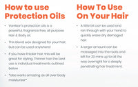 Describes how to use VanMan's protection oils as a hair and body moisturizer for dry and damaged hair.
