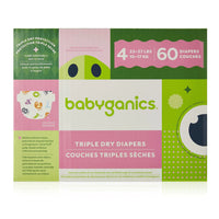 Triple Dry Baby Diapers, Size 4, 60 ct