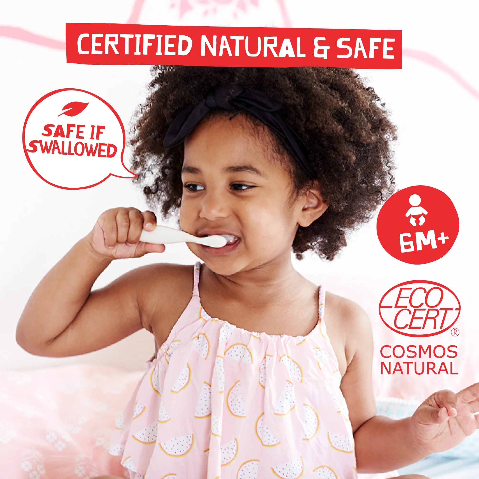 Strawberry Natural Certified Toothpaste for Kids & Babies