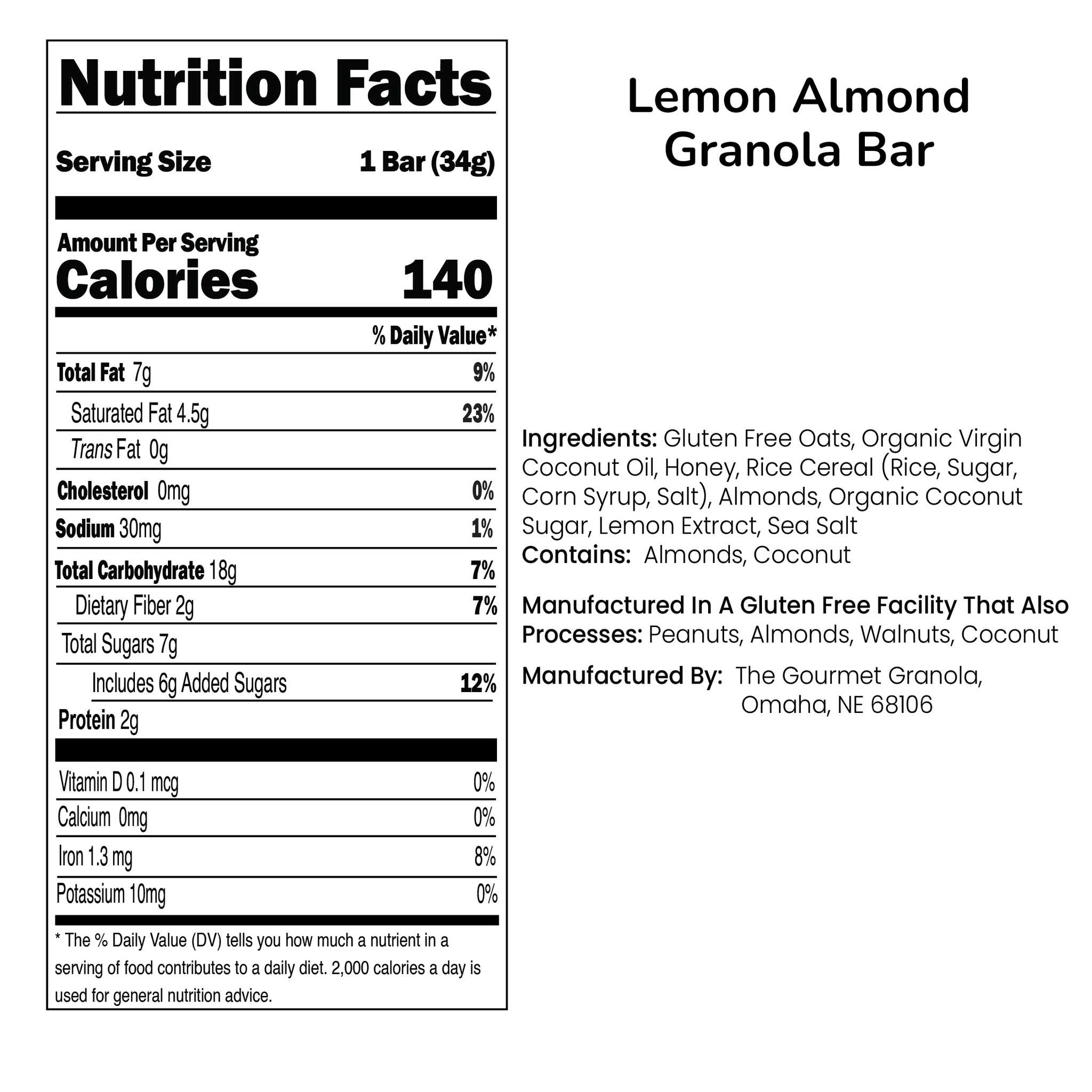 Lemon Almond Granola Bars