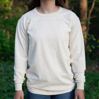 Unisex Organic Undyed Cotton Long Sleeve T-shirt