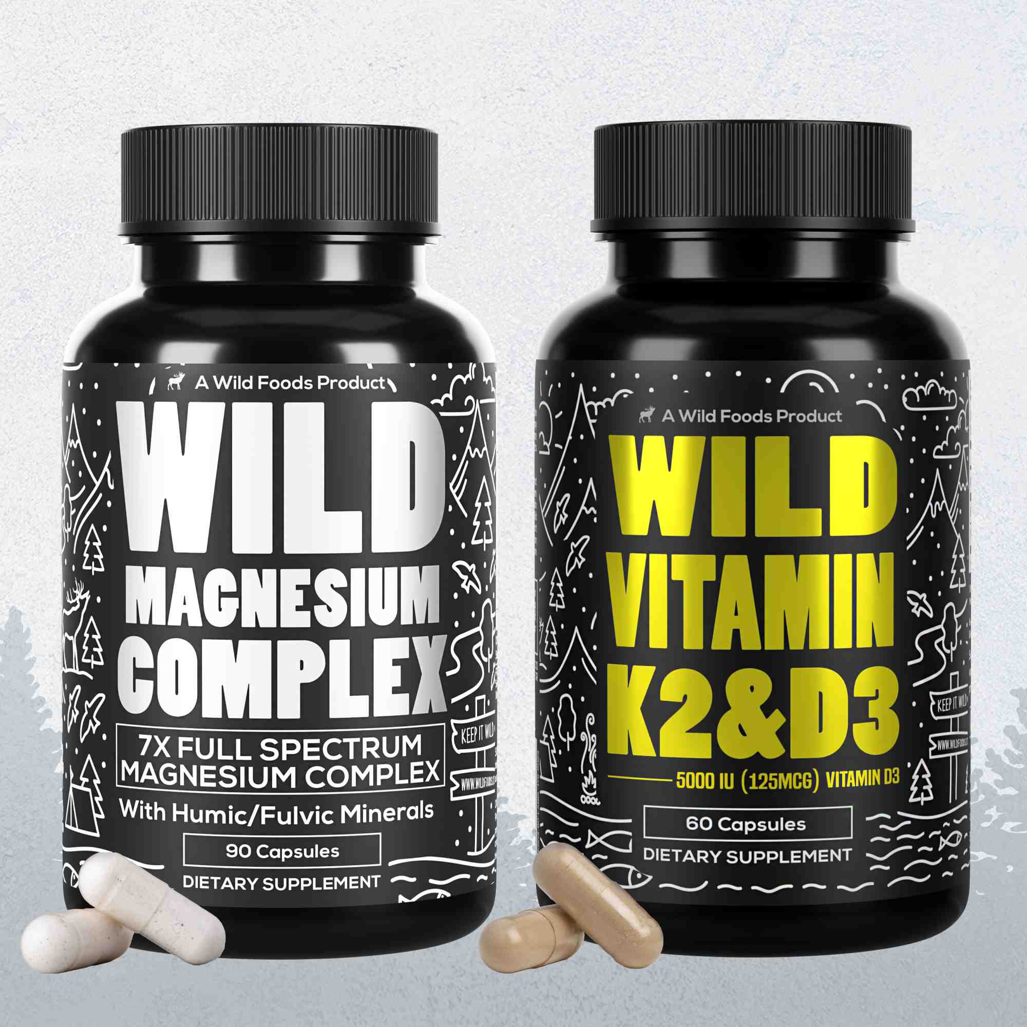 Vitamin K2 (MK-7) & Vitamin D3 (5000 IU) & Black Pepper Extract