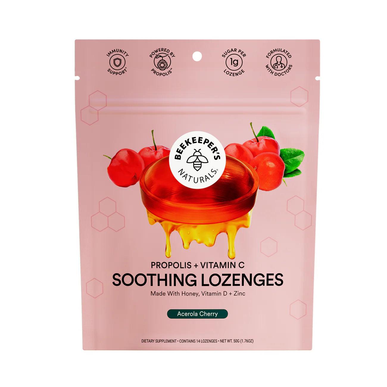 Propolis + Vitamin C Soothing Cherry Lozenges
