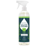 Puracy Granite Cleaner in a spray bottle promises gleaming care for granite surfaces with a plant-powered, residue-free formula.
