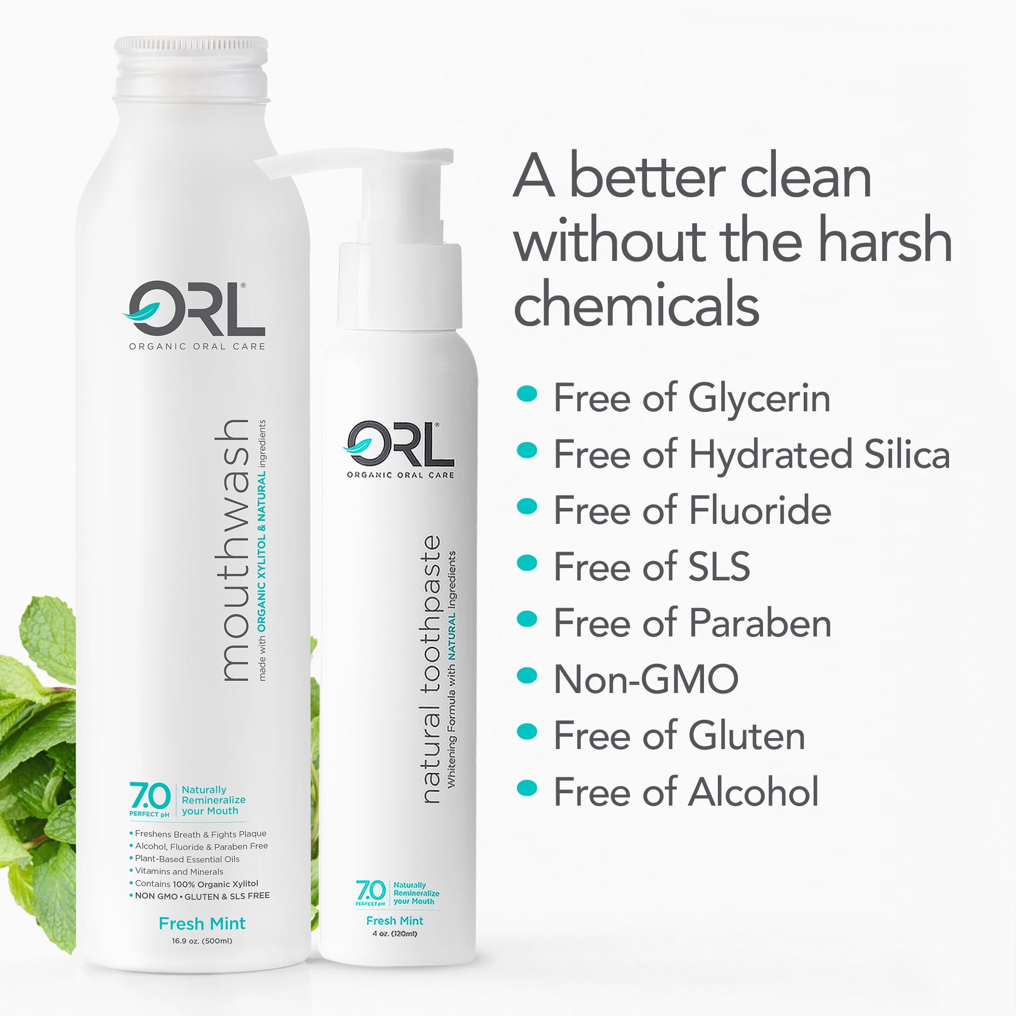 Fresh Mint Bundle - Toothpaste & Mouthwash