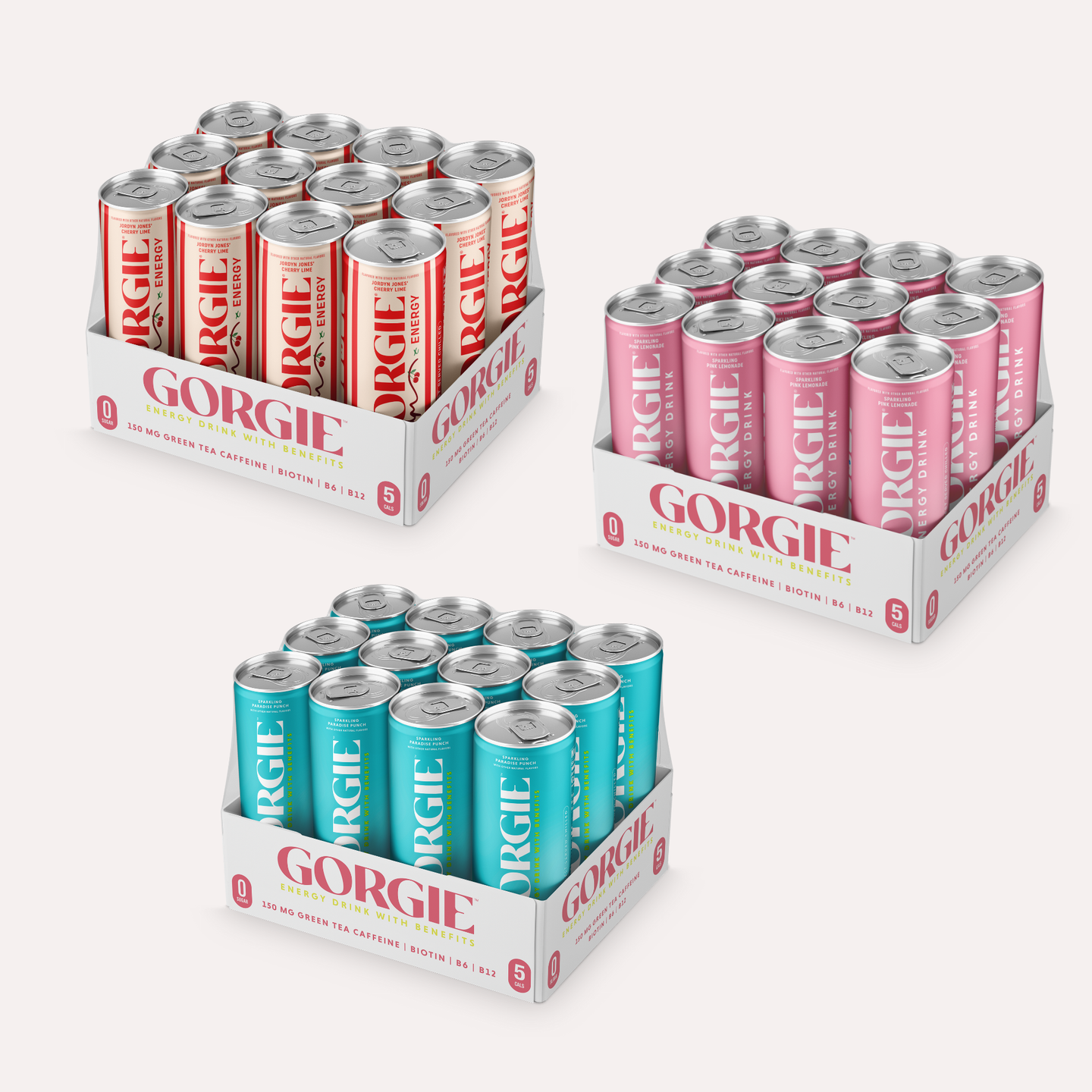 Cherry Lime, Tropical Punch, Pink Lemonade – Bundle of 3 Cases