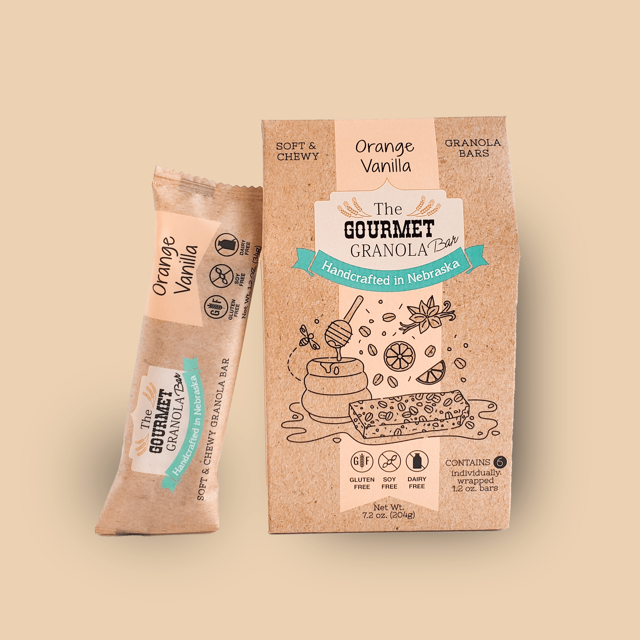 Orange Vanilla Granola Bars