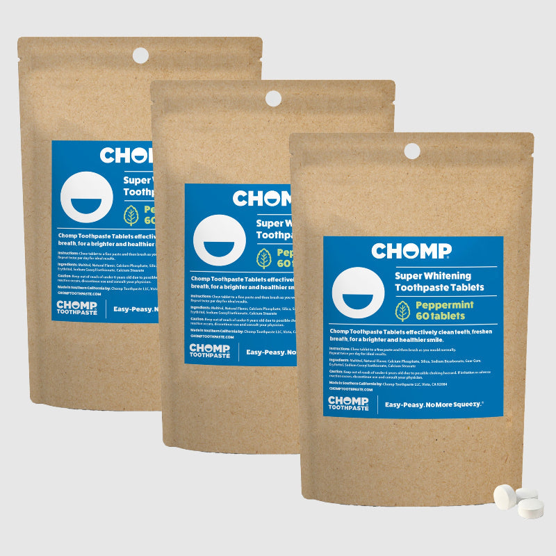 Super Whitening Peppermint Toothpaste Tablets Refill